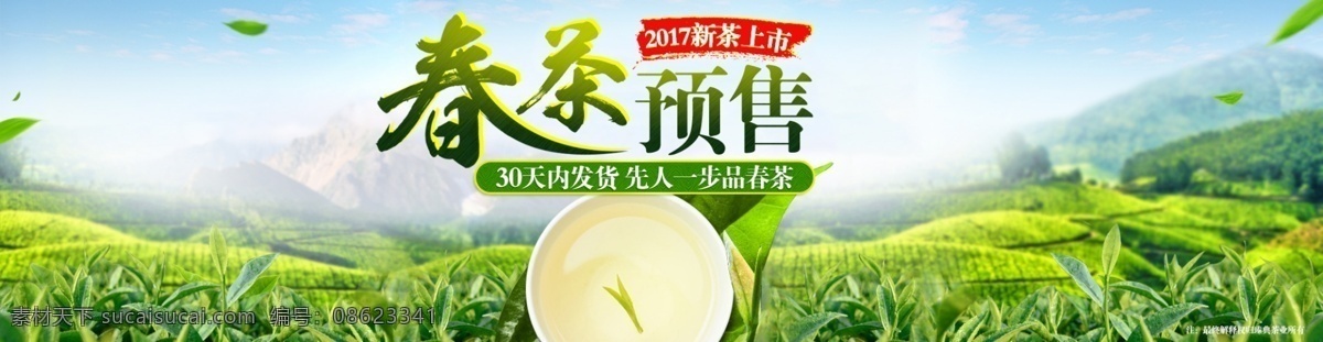 春茶预定海报 淘宝天猫海报 春茶预订 2017春茶 西湖龙井茶 臻典茶业