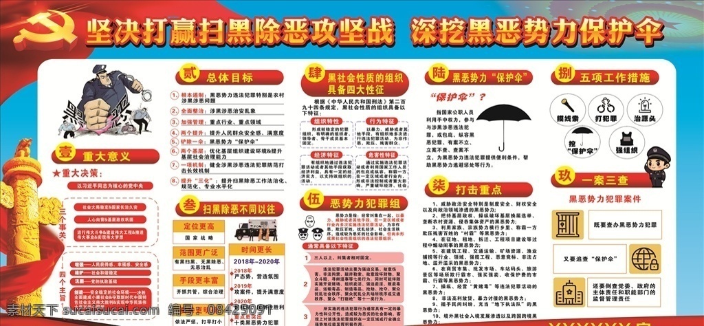 扫黑板报 保护伞 黑恶势力 掌握扫黑除恶 专项斗争 九张图掌握扫