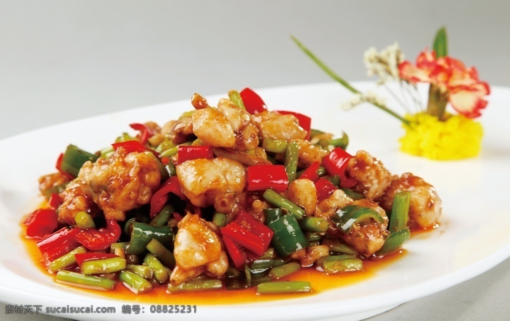 小米椒炒田鸡 美食 传统美食 餐饮美食 高清菜谱用图