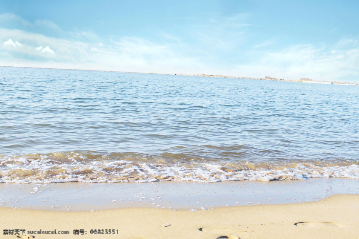 海滩 背景 大海 风景图 海浪 蓝天 浪花 旅游摄影 沙滩 滩 自然风景 psd源文件