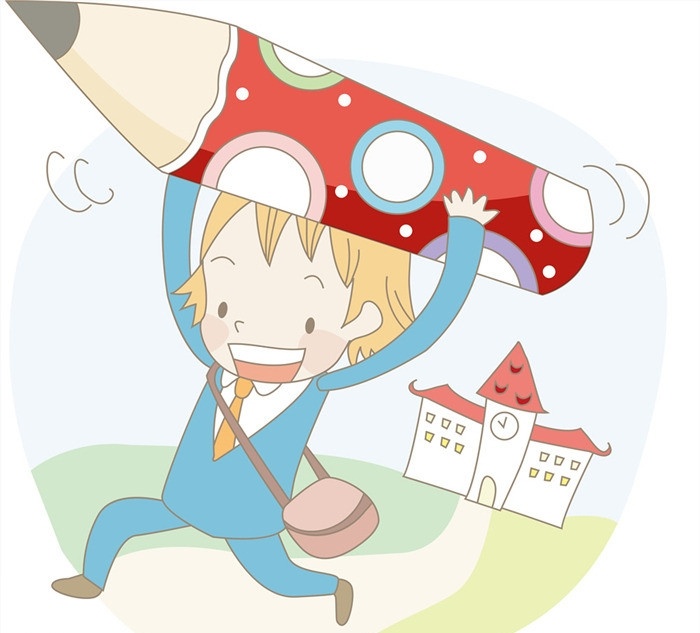 儿童插图 上学 学生 培训 教育 手绘插图 分层 儿童幼儿 矢量人物 矢量