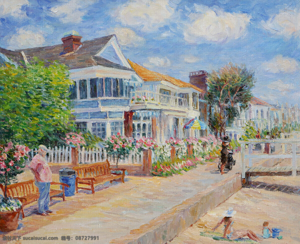 城镇 风景画 绘画书法 街景 楼房 美术 人物 新港 海滩 设计素材 模板下载 新港海滩 油画 树木 油画艺术 油画作品56 文化艺术 装饰素材