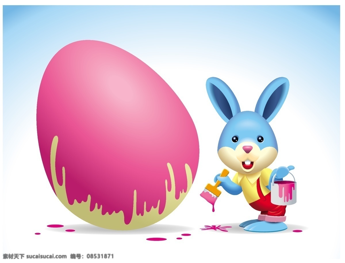 兔子免费下载 蛋 复活节 兔子 矢量 矢量图 矢量人物