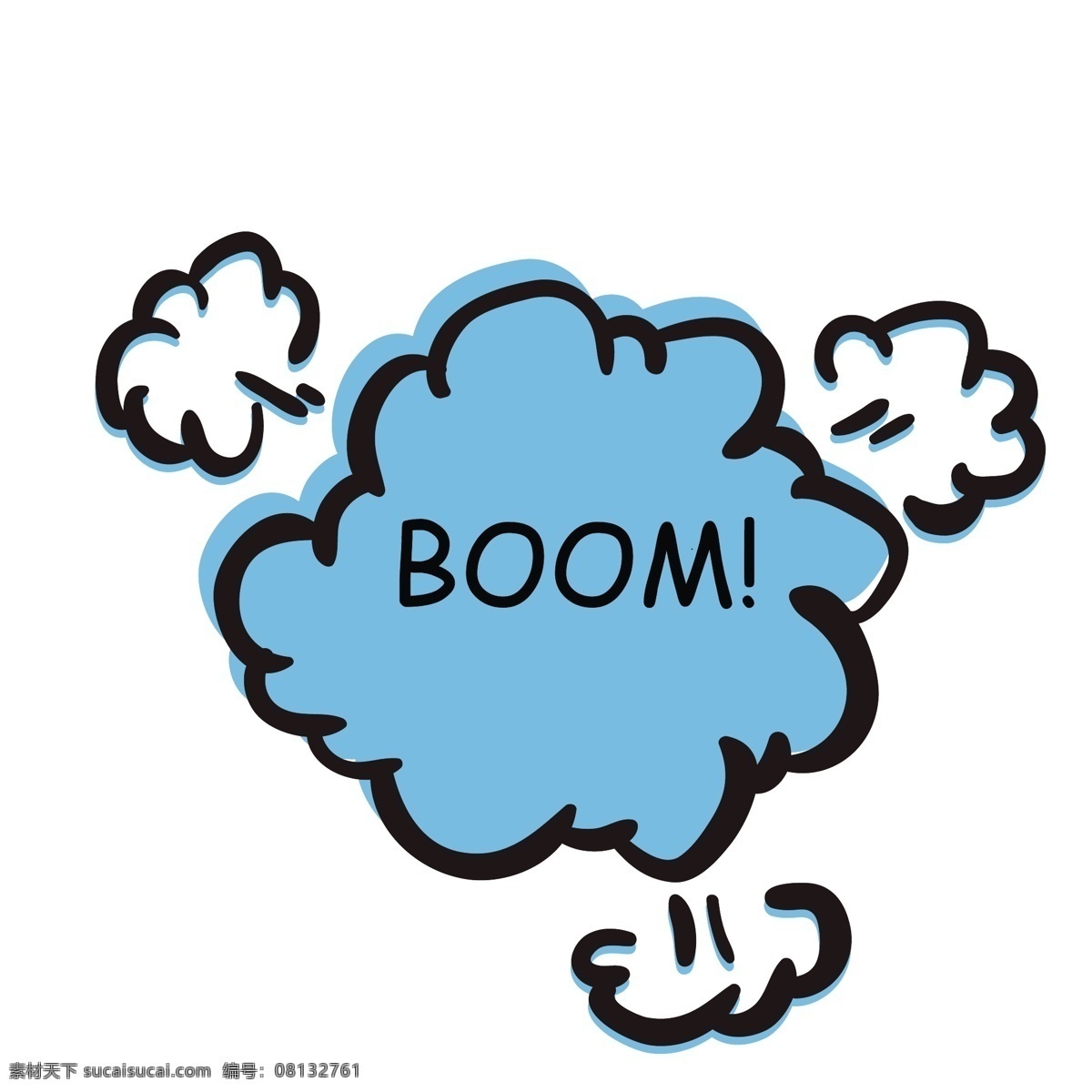 矢量图 手绘 蓝色 爆炸 效果 对话框 卡通 气泡 爆炸框 卡通气泡 气体 光芒 boom bam