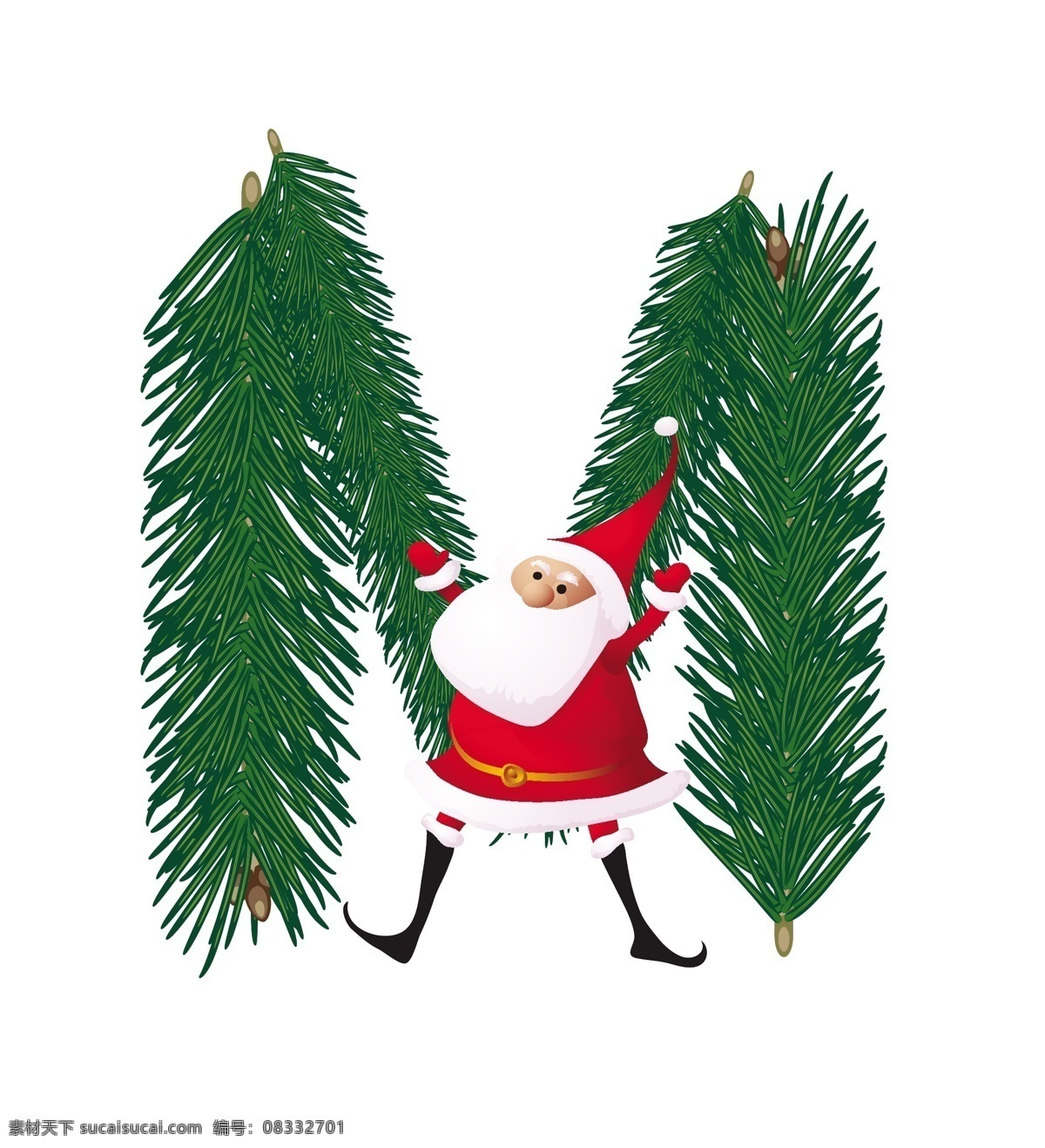 圣诞 装饰 树 有趣 圣诞老人 abc 字母 m 向量 矢量图 日常生活