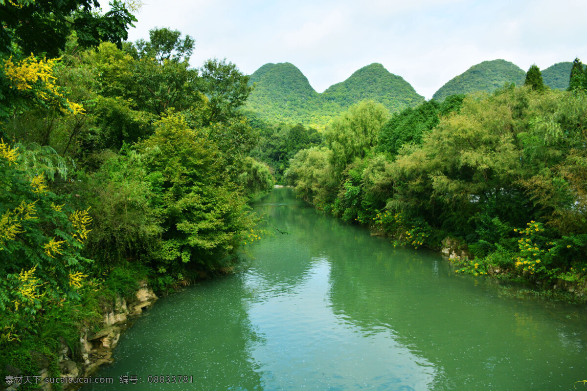 青山绿水 青山 绿水 碧绿 绿色 风景 树木 生机 植被 河 小溪 水 环保