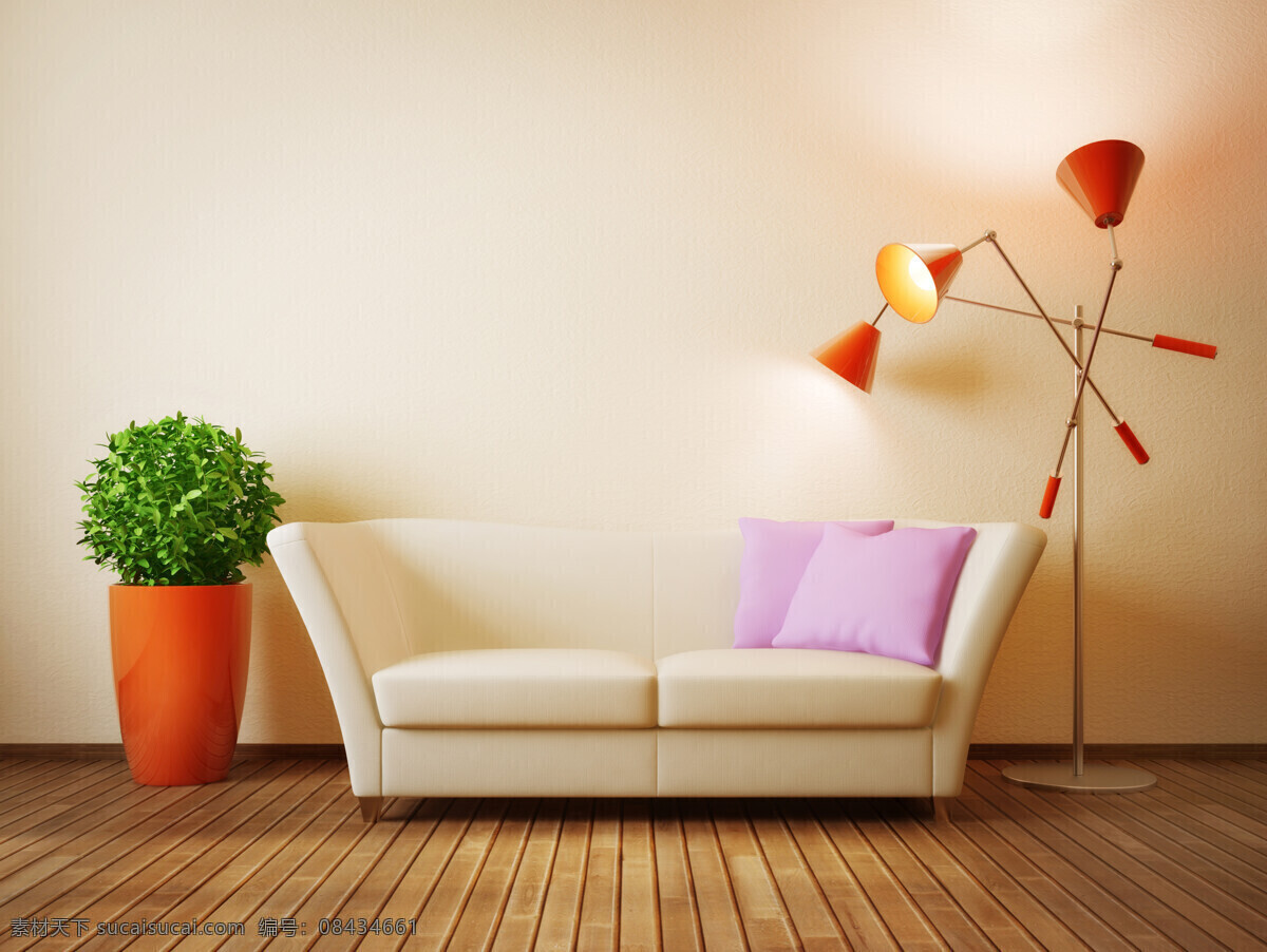 客厅 里 白色 沙发 茶几 抱枕 地毯 陈列架 绿色植物 室内设计 环境家居