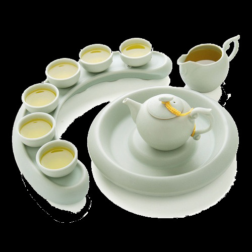 雅致 温婉 浅色 茶具 产品 实物 产品实物 浅色茶杯 浅色茶壶 浅色茶具 清新风格