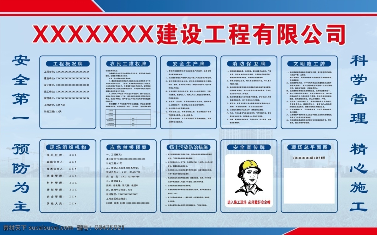 八牌两图 五牌一图 公示牌 工程概况牌 施工围挡 外瑞古德 室外广告设计