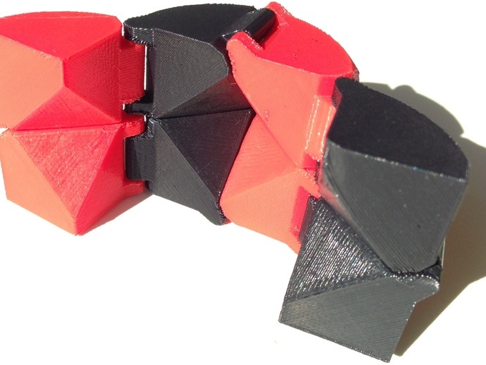 折叠 立方体 定制 3d打印模型 游戏玩具模型 动力学 openscad snapfit 无