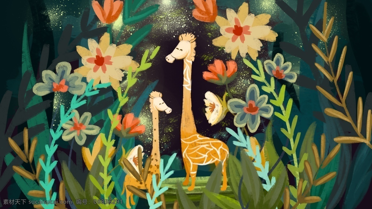 手绘 复古 动物 画 长颈鹿 欧式 创意 素描 动物园 森林 树林 狗狗 可爱 卡通 绘画 装饰画 装饰 文化艺术 绘画书法