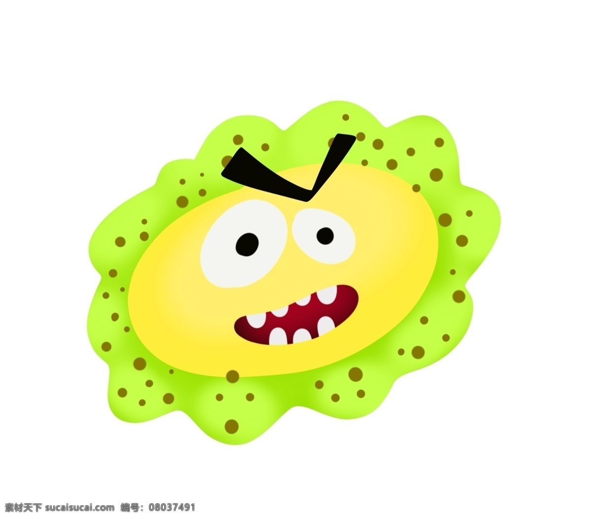 绿色 病毒 细菌 插画 绿色的细菌 病毒细菌 微生物 健康 医学 科学 血清 细菌表情 卡通插画