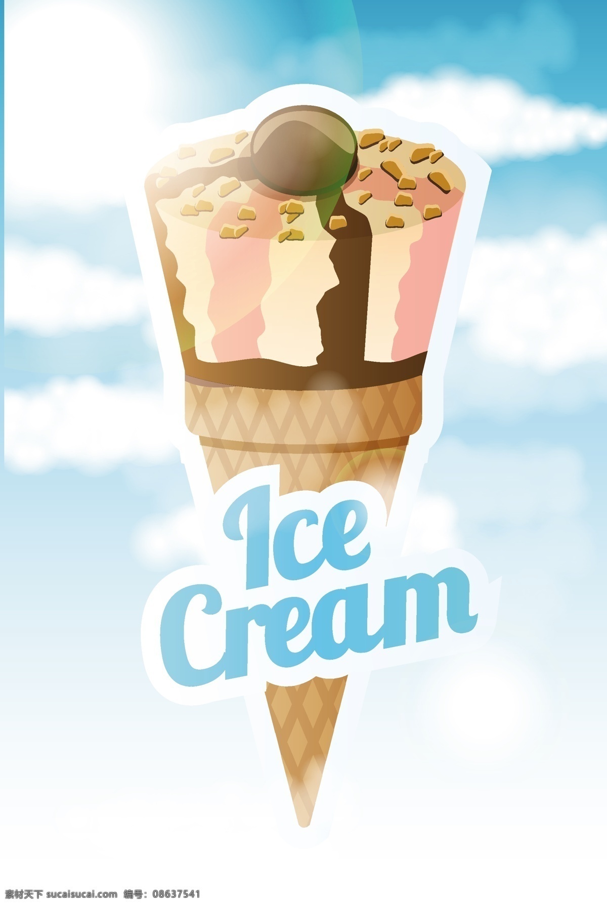 甜美 冰激凌 矢量 可爱 清新 矢量素材 甜品 甜筒 夏日 icecream namgil 矢量图 其他矢量图