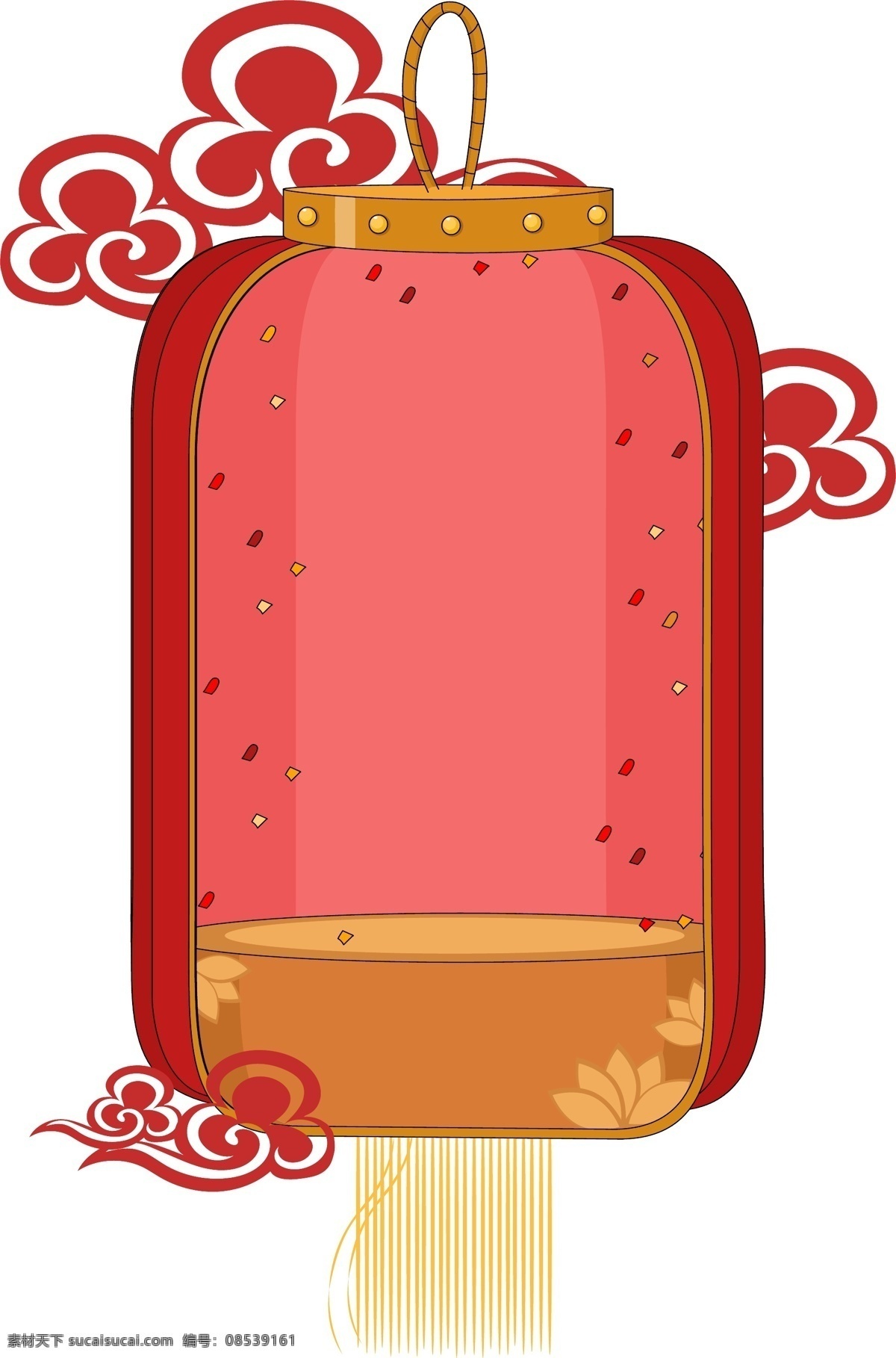 喜庆 红色 灯笼 新年 边框 框 祥云 新年装饰 新年边框 灯笼边框 红色祥云