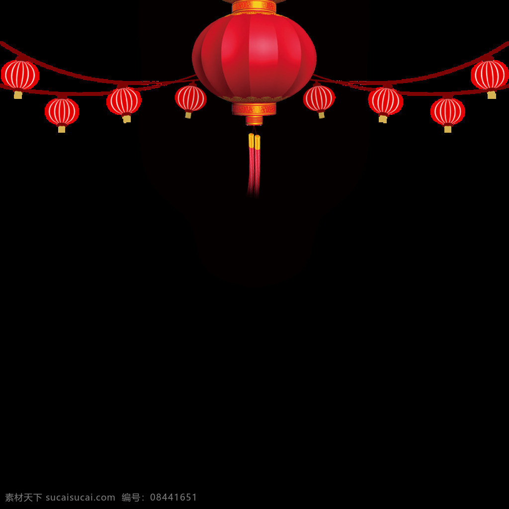 秀气 艳 红色 灯笼 节日 元素 春节元素 红色灯笼 红色线条 节日必备 节日元素