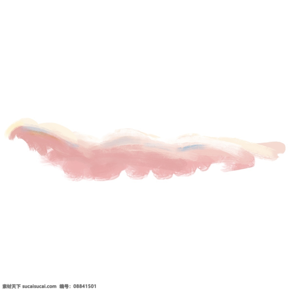 粉色 手绘 云朵 水彩 装饰素材