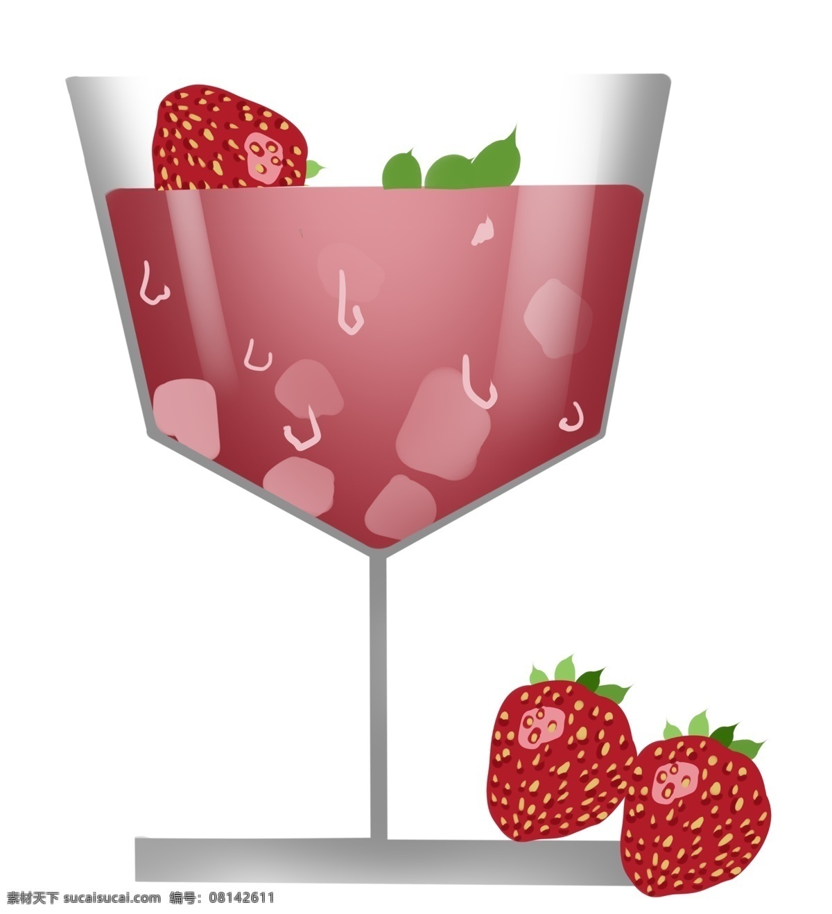 卡通草莓果汁 卡通 草莓 果汁