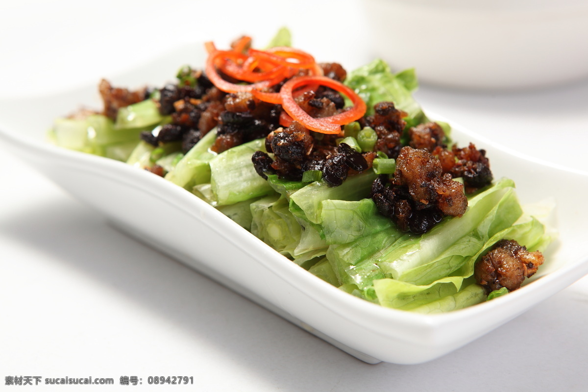 豆豉鱼油麦菜 油麦菜 豆豉 豆豉鱼 配菜 快餐 小吃 传统美食 餐饮美食