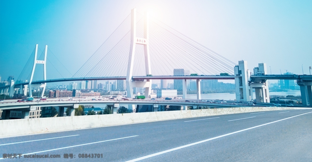 创意 合成 大气 路面 背景 公路 马路 路 汽车 蓝天 白云 创意合成 背景海报 科技 道路 交通背景