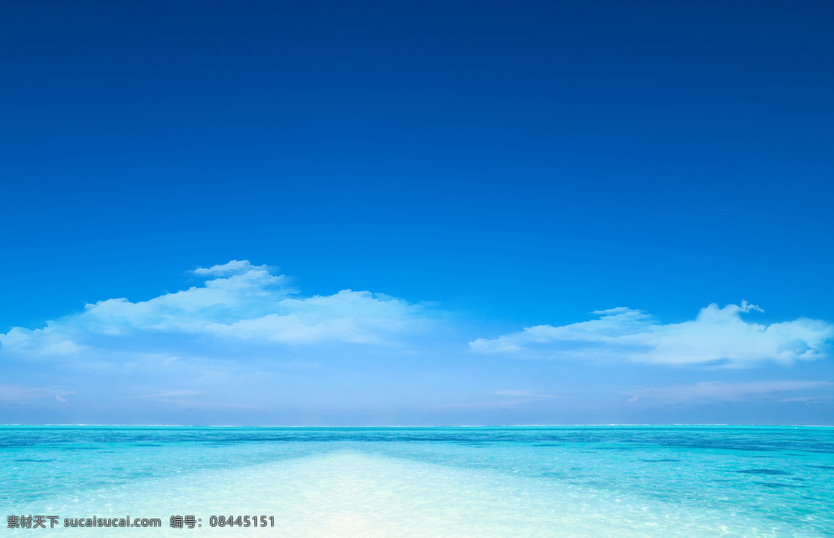 大海 海水 一望无际 蓝天海水 蓝天白云 摄影作品 自然景观 自然风景