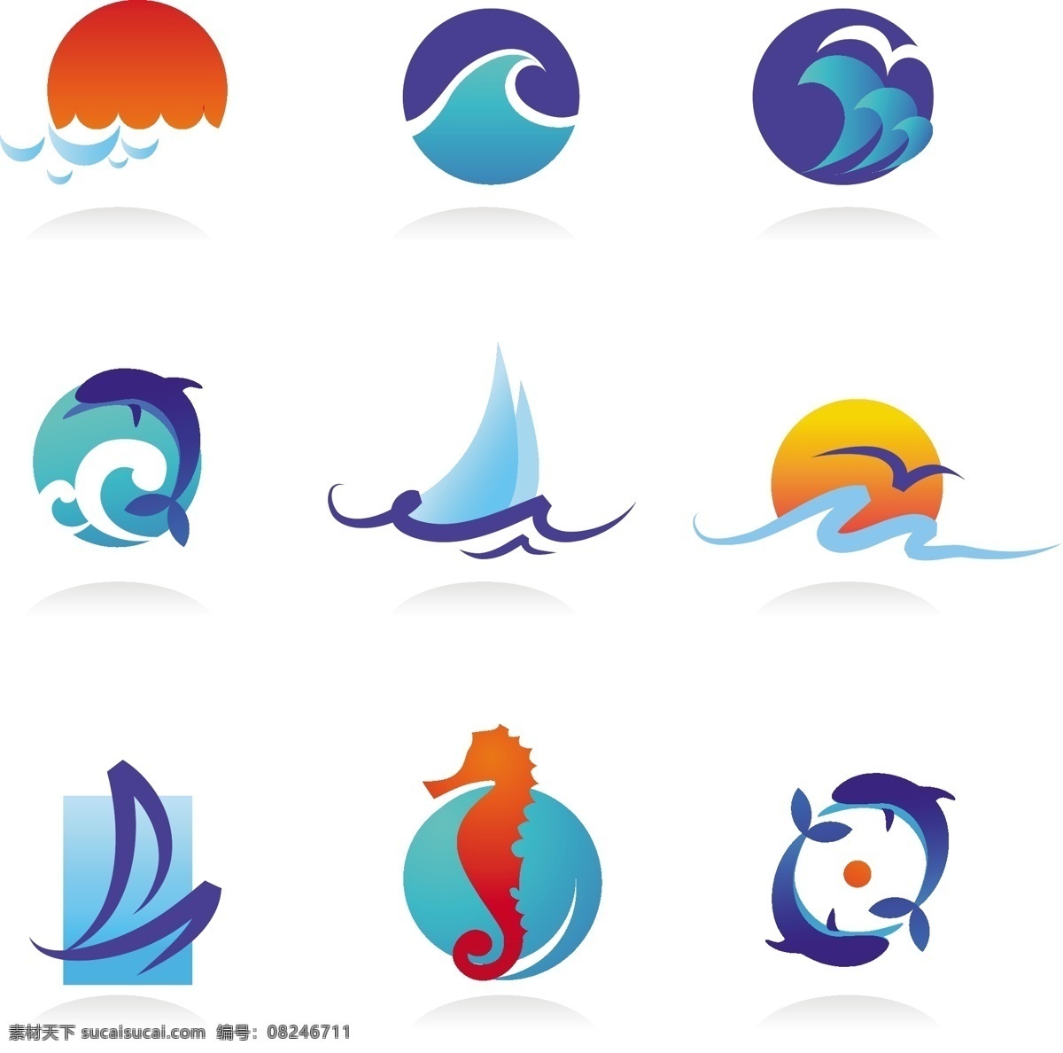 海浪 卡通 图形 矢量图 其他矢量图
