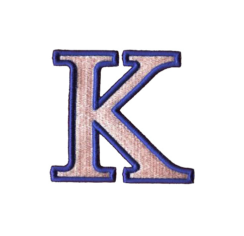 绣花 文字 英文 k 色彩 免费素材 面料图库 服装图案 白色