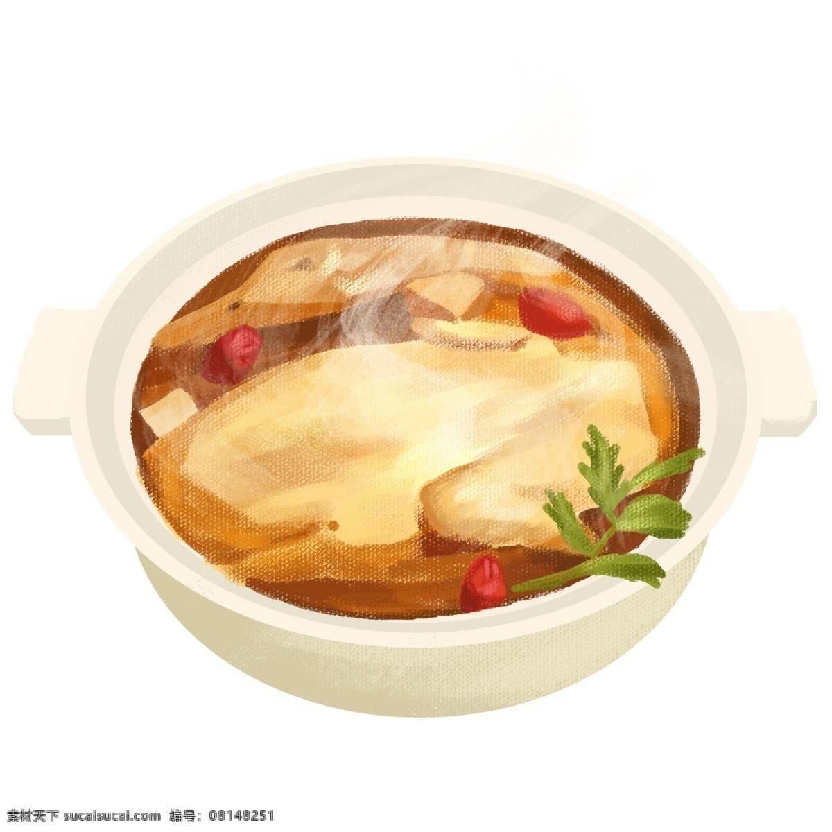 一大 锅 美味 鸭汤 商用 汤类 红枣 砂锅 补品 鸭子 肉肉