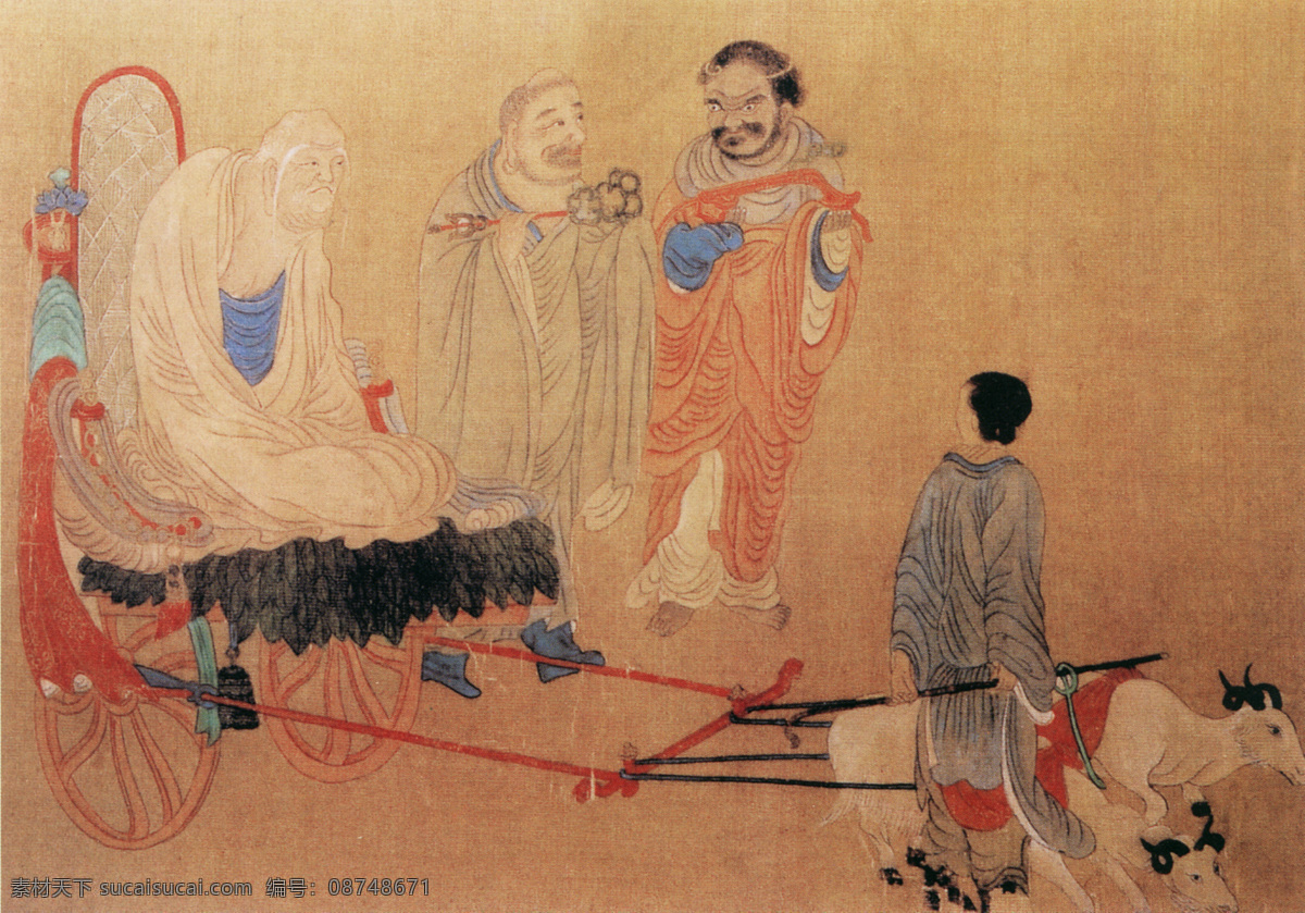 罗汉 图 罗汉图 神仙佛像 中国古画 设计素材 古典藏画 书画美术 棕色