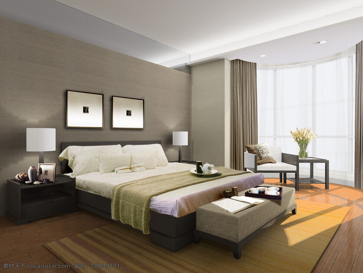卧室 高清晰 地产 环境设计 设计图库 室内设计 温馨 效果图 中式 卧室高清晰 清晰 图 家居装饰素材