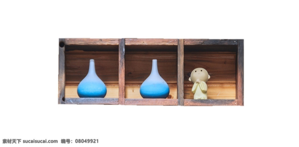 长方形 木质 方格 家具 蓝色的陶瓷瓶 可爱的瓷娃娃 黄木 格子 收纳 格 复古 方格子 木质格子
