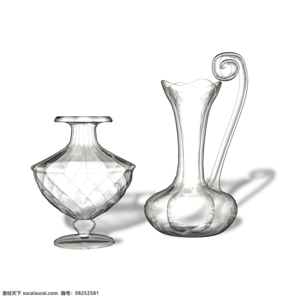 家具用品 玻璃 饰品 玻璃饰品 容器 装水器皿 罐子 瓶子 玻璃瓶子 水晶杯子 透明器皿