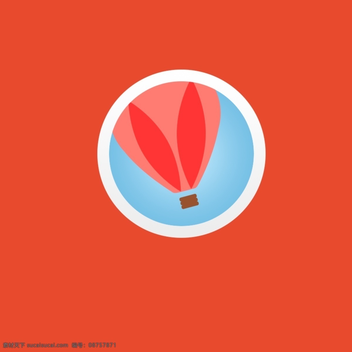 旅行logo 旅行箱 logo 热气球 橙色
