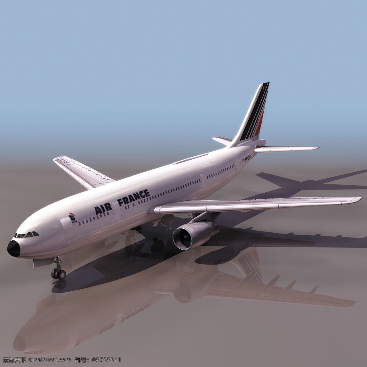 飞机模型02 airbus 飞机模型 民用飞机 3d模型素材 电器模型