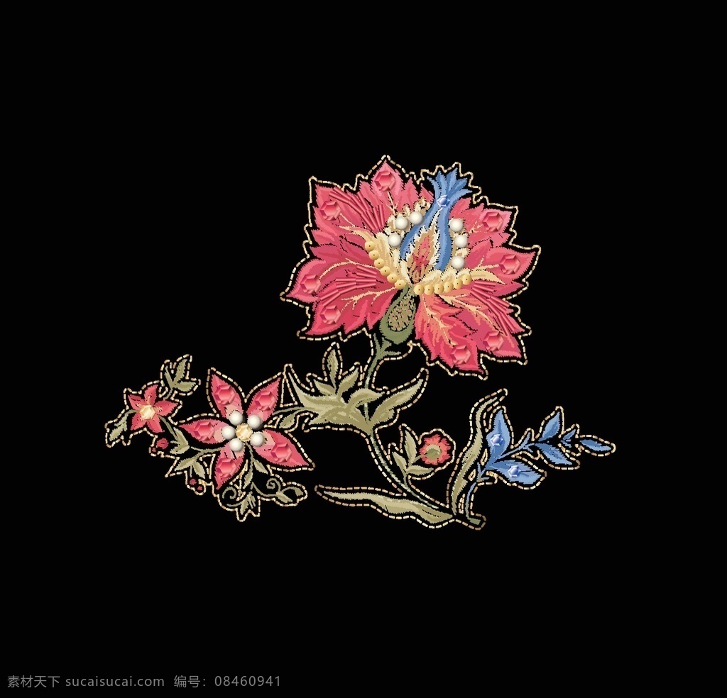 玫瑰花 蝴蝶 花 匹装乱花 蝴蝶花 满印花 服装印花图 匹布满印 数码印花图 窗帘 墙纸 刺绣 绣花