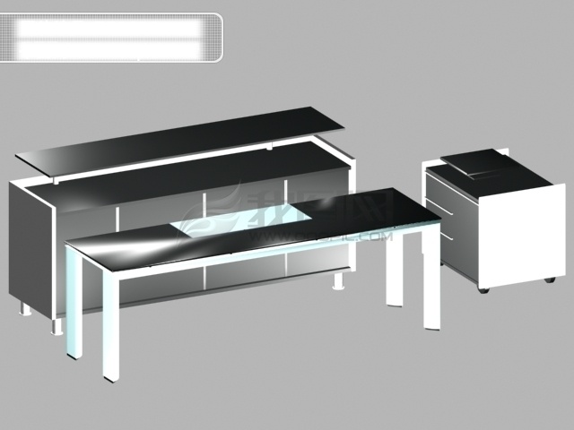 3d办公 办公 桌 桌面 桌子 3d 3d素材 3d设计 3d效果图 max 灰色