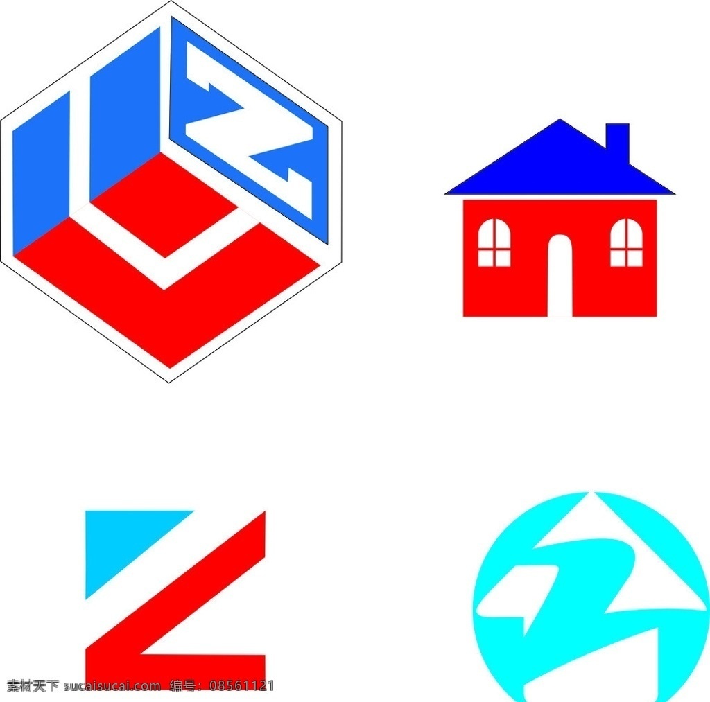 卓居logo z字logo 房产销售 房产logo 房地产 立体logo 企业 logo 标志 标识标志图标 矢量