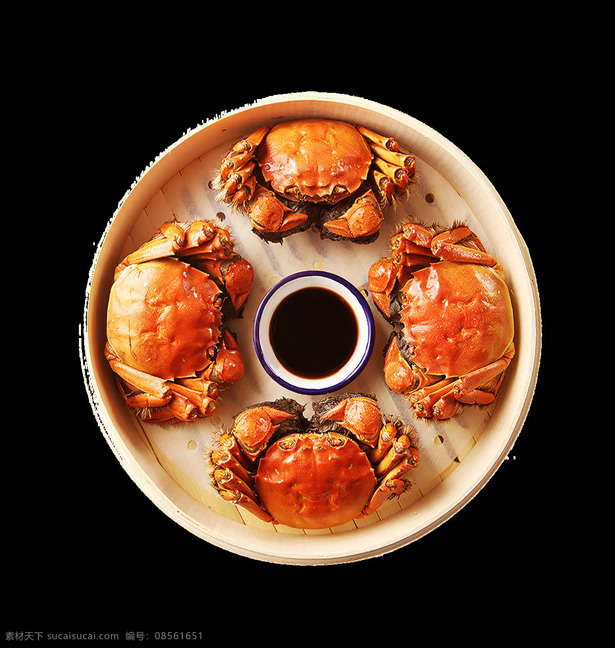 美味 螃蟹 装饰 食物 酱油 蒸笼