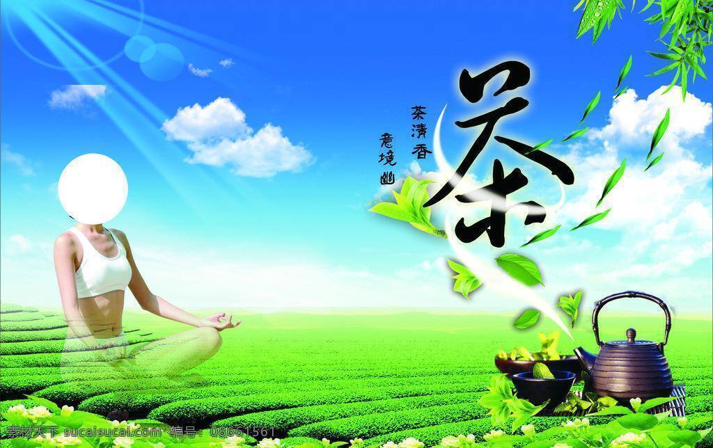 包装设计 背景 茶 茶花 店招 清茶 铁观音茶 招牌 瑜伽 茶道 矢量 模板下载 瑜伽茶道 psd源文件