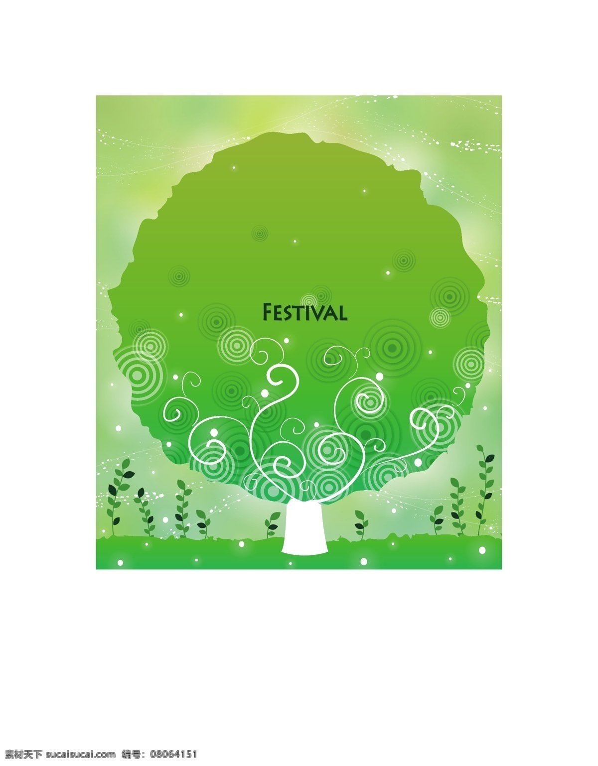 梦幻 树木 矢量 矢量素材 设计素材 背景素材