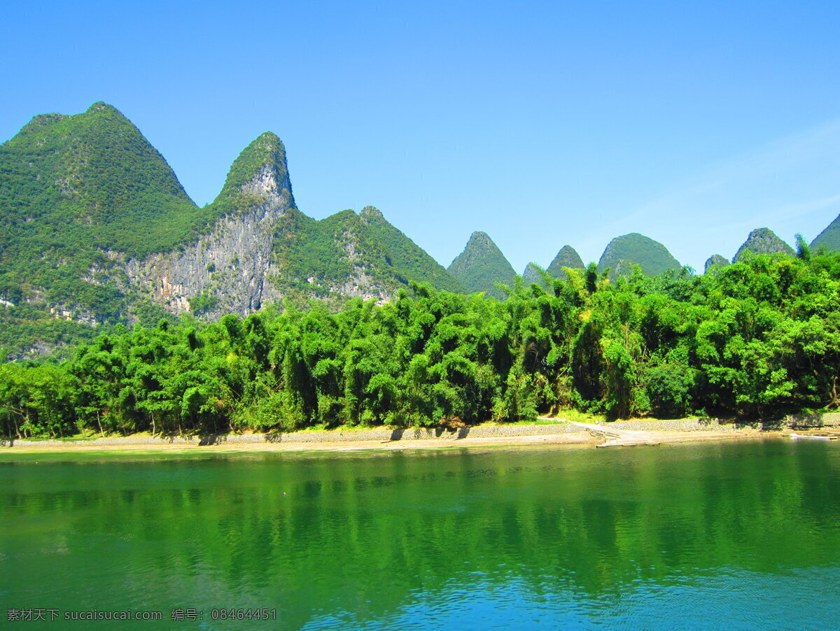 桂林漓江 桂林风光 漓江风光 漓江 翠竹 竹林 青山 山水风景 自然景观