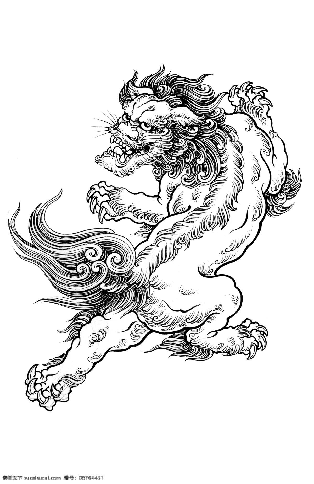 神兽狮子 动物 神兽 狮子 绘画 绘画书法 文化艺术