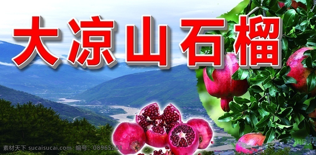 石榴图片 石榴 大凉山石榴 石榴之乡 简格 大山 工作平面设计 分层