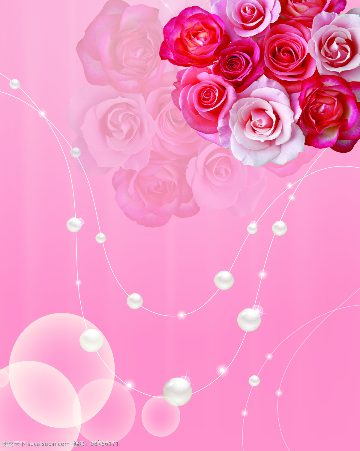 花朵 移门 底纹边框 花朵移门 玫瑰 泡泡 曲线 设计图库 珍珠 移门图案 装饰素材