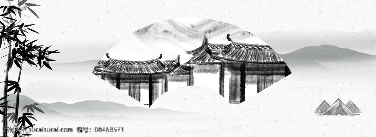 中国 风 手绘 江南 水乡 banner 海报 水墨 背景图片 电商 简约大气 复古背景 梅花 手绘背景