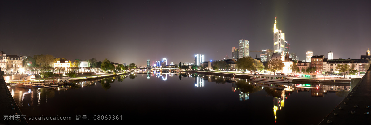 城市 明亮 灯饰 夜景 河流 城市建筑 城市夜景 倒影 夜晚 城市风光 环境家居