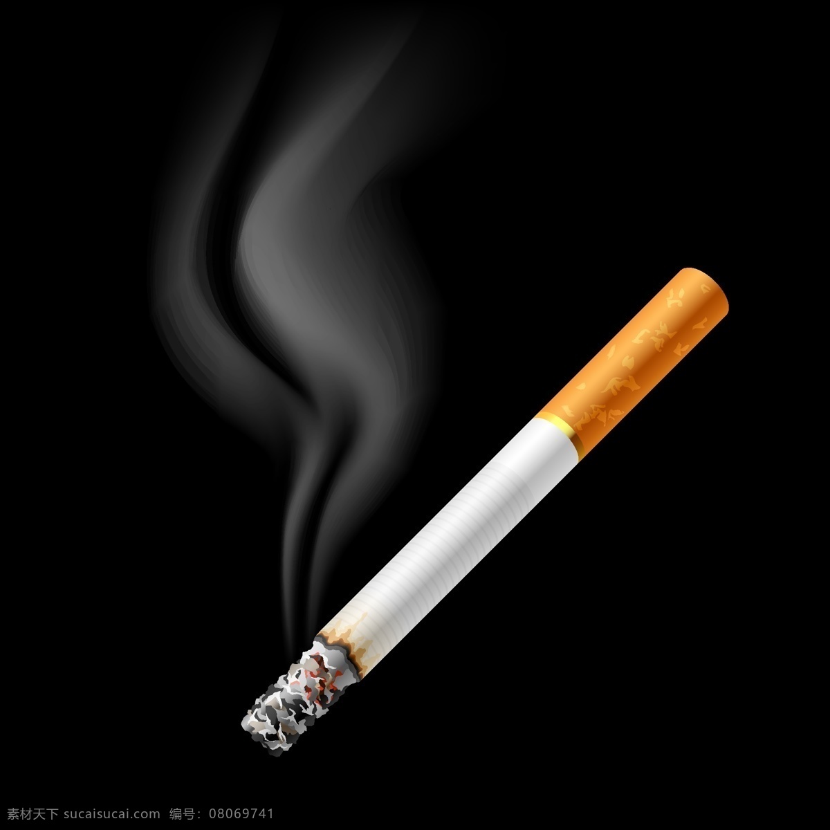 背景 燃烧 香烟 烟 烟草 矢量 香烟燃烧 烟草产品 矢量图 其他矢量图