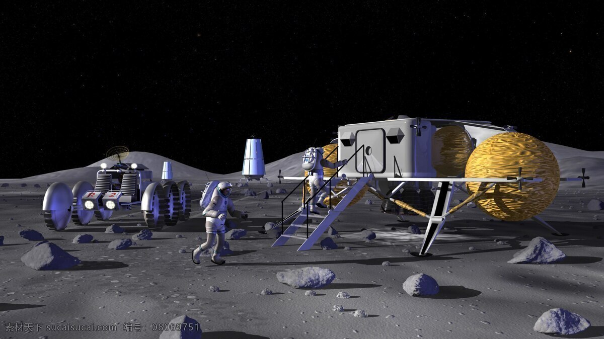 科学研究 美国 太空 现代科技 岩石 宇航员 宇宙 载人 航天 模拟 登月 载人航天 荒无人烟 月球 登月舱 月行车 车辙 模拟登月 psd源文件