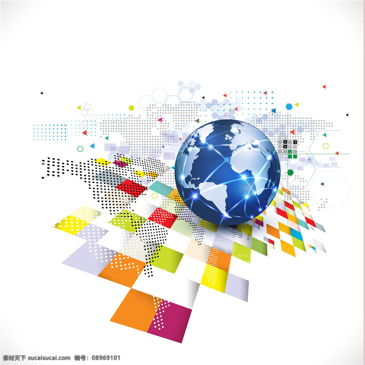 蓝色 地球 科技 背景 通讯网络 网络科技 信息科技 科技背景 现代科技 白色