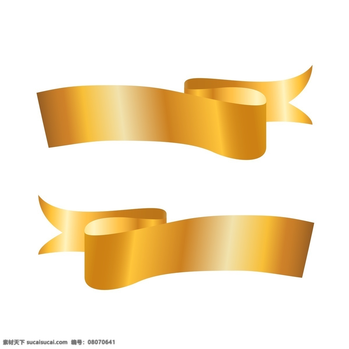 金黄色 飘带 免 抠 透明 装饰 丝带 促销 标签 图标 装饰标签 装饰图形 装饰素材 促销素材 促销元素