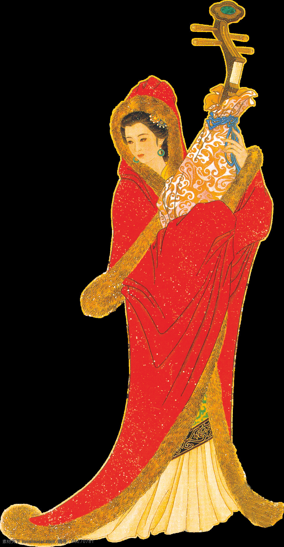 仕女图 仕女 古装美女 唐朝 唐代 美人 古代 琵琶